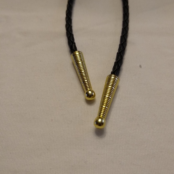 Gold Plated Engraved Bolo Tie - Picture 3 of 4